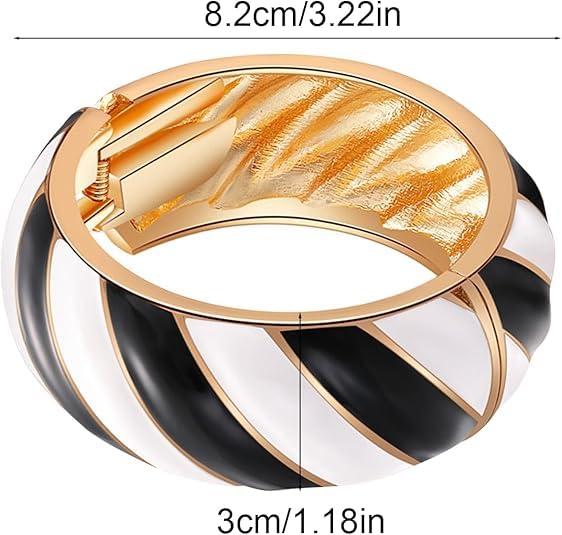 Dripping Oil Bracelets for Women Vintage Enamel Gold Cuff Dripping Oil Bangle Bracelets for Sixteen Jewelry Spring Opening for Wife Girlfriend Birthday Christmas Mother Day2