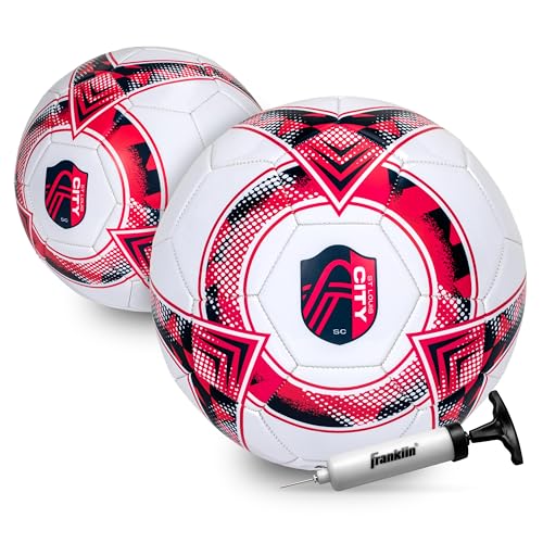 Image of Franklin Sports Official MLS Team Soccer Balls - Official Size 5 Soccer Balls - Regulation Size + Weight Soccer Ball for Kids + Adults - Boys + Girls Soccer Ball - Air Pump Included