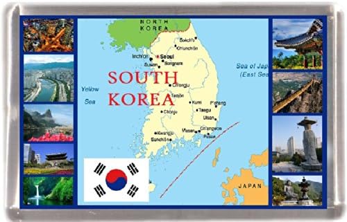 cheekymonkeydesigns South Korea Gift Souvenir Fridge Magnet