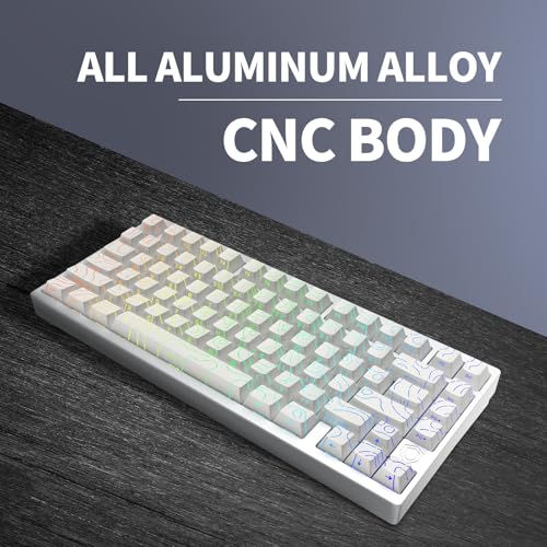 Image of IROK MG75PRO 81 Keys Wired Magnetic Switch Mechanical Keyboard, Hall Effect, 8KHZ /ARGB /CNC Aluminum, Gasket Structure Gaming Keyboard(White)