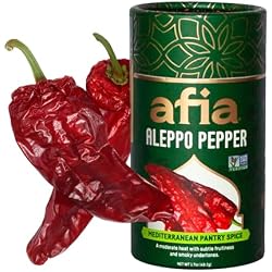 Afia - Aleppo Pepper Flakes | Aleppo Mediterranean Pantry Spice for Middle Eastern Dishes, Meals and Cuisine | Premium Middle Eastern Spices, 1.7oz