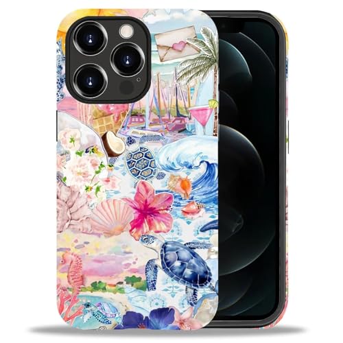 Coque iPhone 12 Pro souple incassable design tortue de mer mat