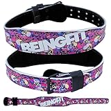 BEINGFIT トレーニングベルト - パワーベルト 筋トレ用 | 高耐久・ユニークデザイン 筋トレ ベルト - 4色展開、3サイズ リフティングベルト 腹圧ベルト トレーニングギア スクワット デッドリフト ベンチプレス (スカル, M)