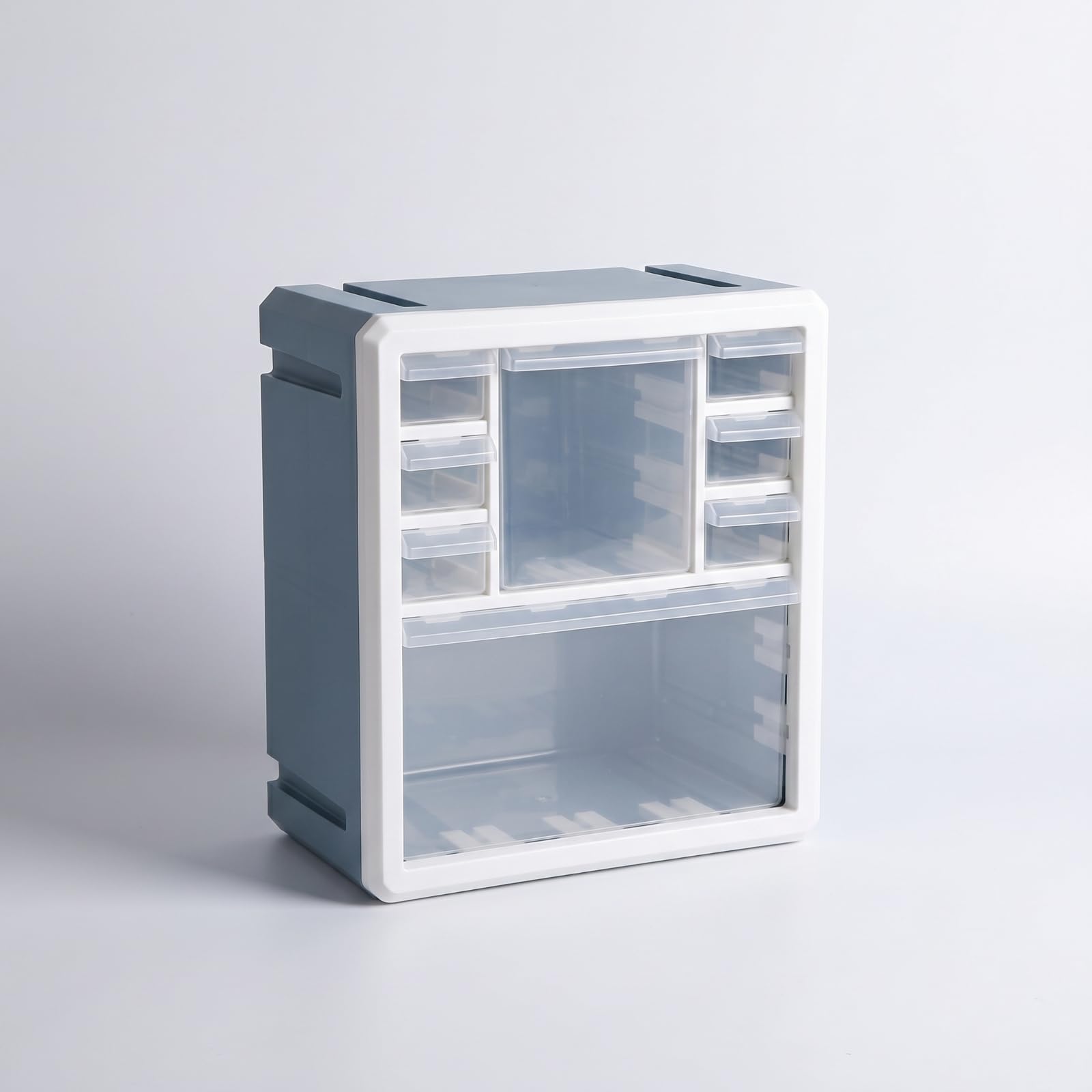 Plastica Mobili Contenitori Compatta Organizzatore a Cassetti Cassetti Trasparenti Cassettiera da Scrivania, Nero