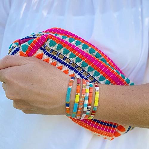 Image of KELITCH Women Tila Beads Stretch Bracelets Handmade Women Charm Strand Beaded Bracelets Summer Jewelry