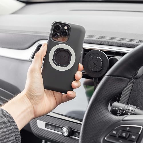 Quad Lock Vent Car Phone Mount Kit with MAG Wireless Charging Head V2 and MAG iPhone MAG iPhone 13 Pro Max Case