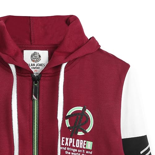 Image of Alan Jones Clothing Printed Cotton Hooded Sweatshirt for Boys