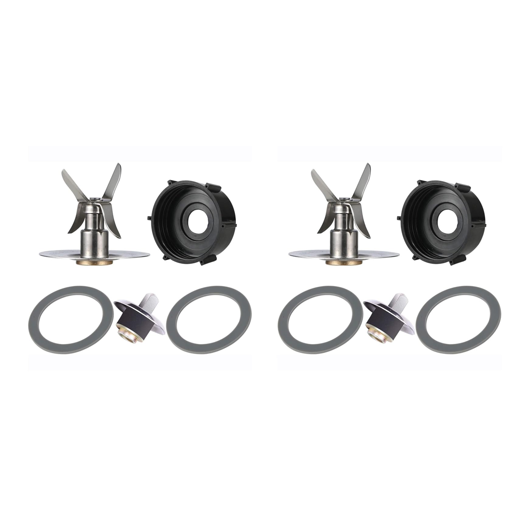 Hndhbfgrt Replacement Part for Blender 2Pcs Blade & 2Pcs Blender Jar Base & 4 Pcs Gasket Seals & 2Pcs Square Drive