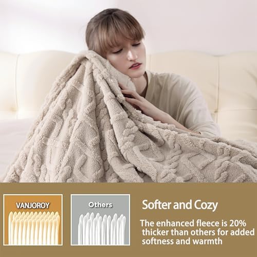 VANJOROY Fleece Blanket Large Throw for Sofa and Bed,400 GSM Lightweight Blanket - Image 4