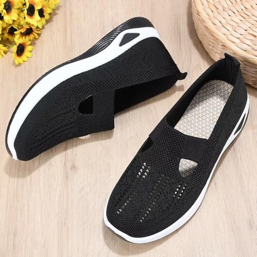 dubuto Women's Walking Shoes 2024 New Wove Breathable Soft Orthopedic Diabetic Comfortable Sneakers for Women Indoor Outdoor Casual Athletic Work Shoes3