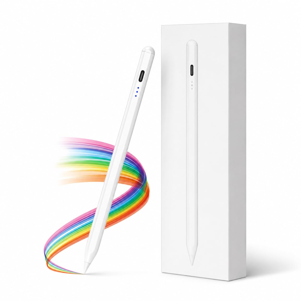 Stylus Pen for iPad 2018-2026 (Palm Rejection Not Supported) & Tilt Sensitivity | Fast Charging Magnetic Pencil Compatible with iPad Pro, Air, Mini & 6th-11th Gen Writing Drawing White F-picture-15