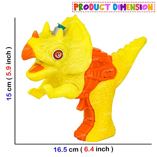 Image of Zest 4 Toyz Dinosaur Water Gun Toy for Kids with Light Battery Operated Dino Mist Spray Gun Action Dinosaur Water Toy for Boys & Girls Kids Toys Birthday Gift for Boys and Girls - Yellow