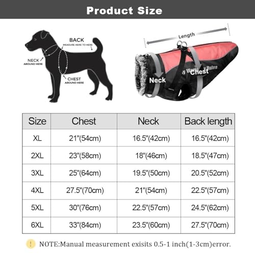 Chaqueta para perros abrigada con arnés para evitar tirones y proteger del invierno 4