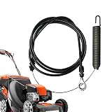 Wukesify Cable de Embrague de Cubierta,Cables de Embrague de cortacésped portátiles de Metal de 190 cm - Cable de Embrague de Acelerador Interno...