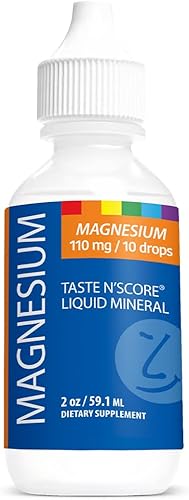 Suplemento mineral iónico líquido de magnesio Taste N' Score 100% puro; 110 mg; 72 porciones