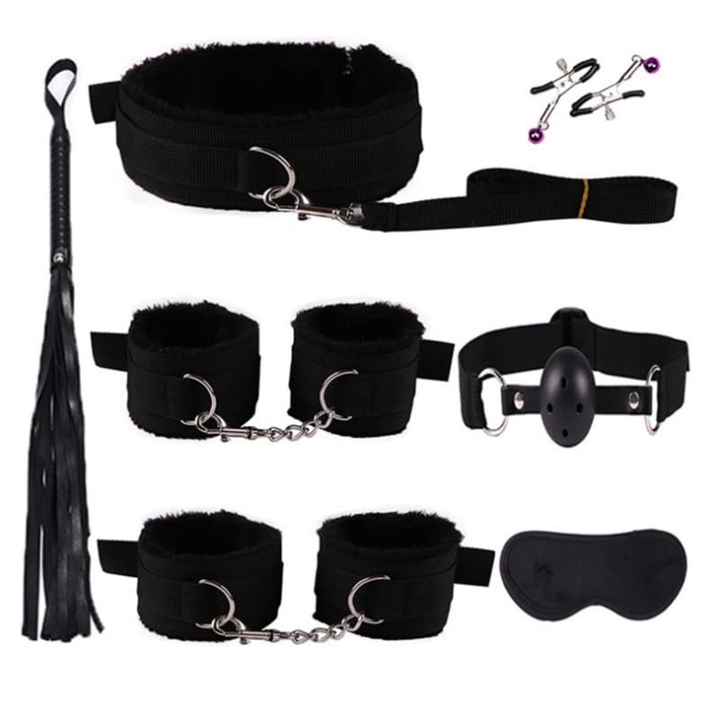 7 Piezas de Nylon Negro Casual Set Yoga Practice Equipment Accesorios, Juguetes de Reducción del Estrés, Entrenamiento Deportivo, Accesorios de Banda de Tensión