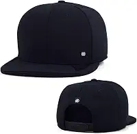 Boné Anth Co. Bn Preto Aba Reta Aberto Com Ajuste Atrás