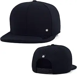 Boné Anth Co. Bn Preto Aba Reta Aberto Com Ajuste Atrás