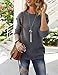 MEROKEETY Women's 2025 Long Sleeve Waffle Knit Pullover Sweater Crew Neck Solid Color Jumper Tops, Grey, XXL