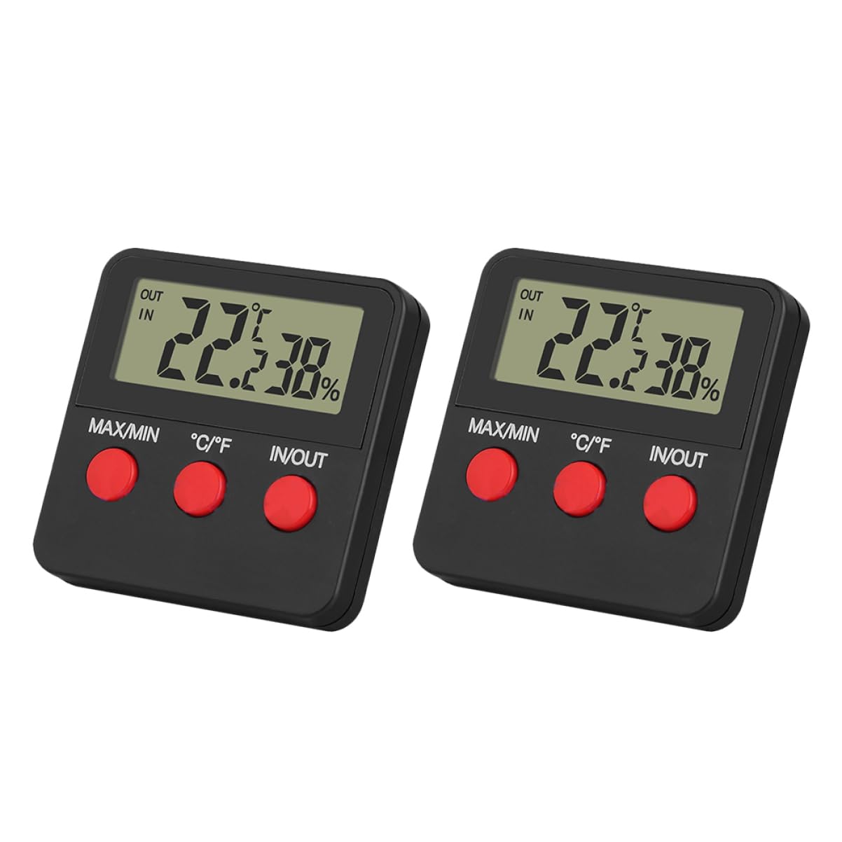 Balacoo 2sets Digital Hygrometer for Reptile Tanks Accurate Temperature and Humidity Monitor with Display for Egg Incubators and Turtle Boxes Batteries Not Included