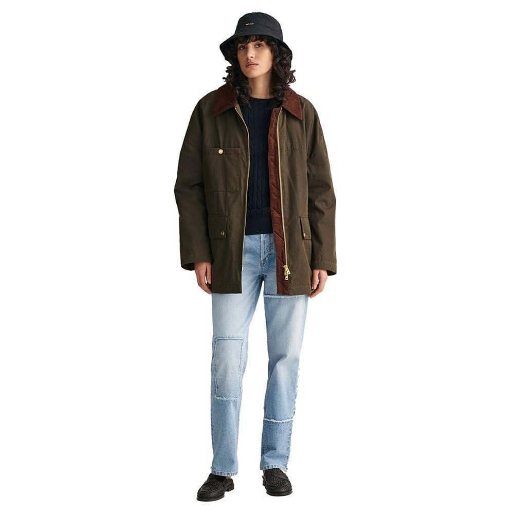 GANT Damski sweter ze stretchu, bawełna Cable C, Evening Blue, Standard, niebieski (Evening Blue), XS