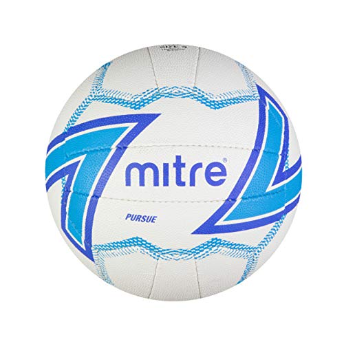  Mitre Pursue Netball Unisexe Blanc/Bleu/Noir 5