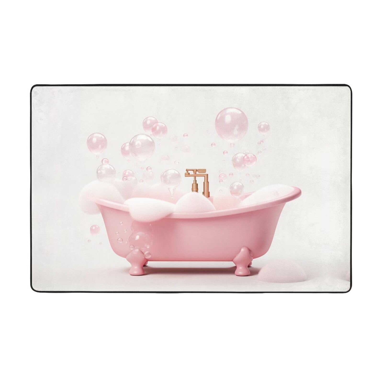 Tapis décoratif pour salon, salle de bain – Joli tapis antidérapant lavable pour chambre à coucher, chambre à coucher, salon – 0,9 x 1,5 m – 152,4 x 99,1 cm