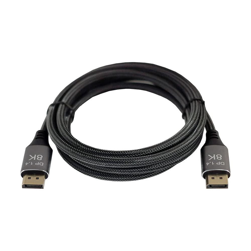 xiwai Ultrafeines DisplayPort 1.4-Kabel 8K 4K 3,2 Fuß/100 cm, DP auf DP bidirektional [UHD, 8K@60Hz, 4K@144Hz] Ultra-HD 32,4 Gbit/s-Kabel für Grafikkarte