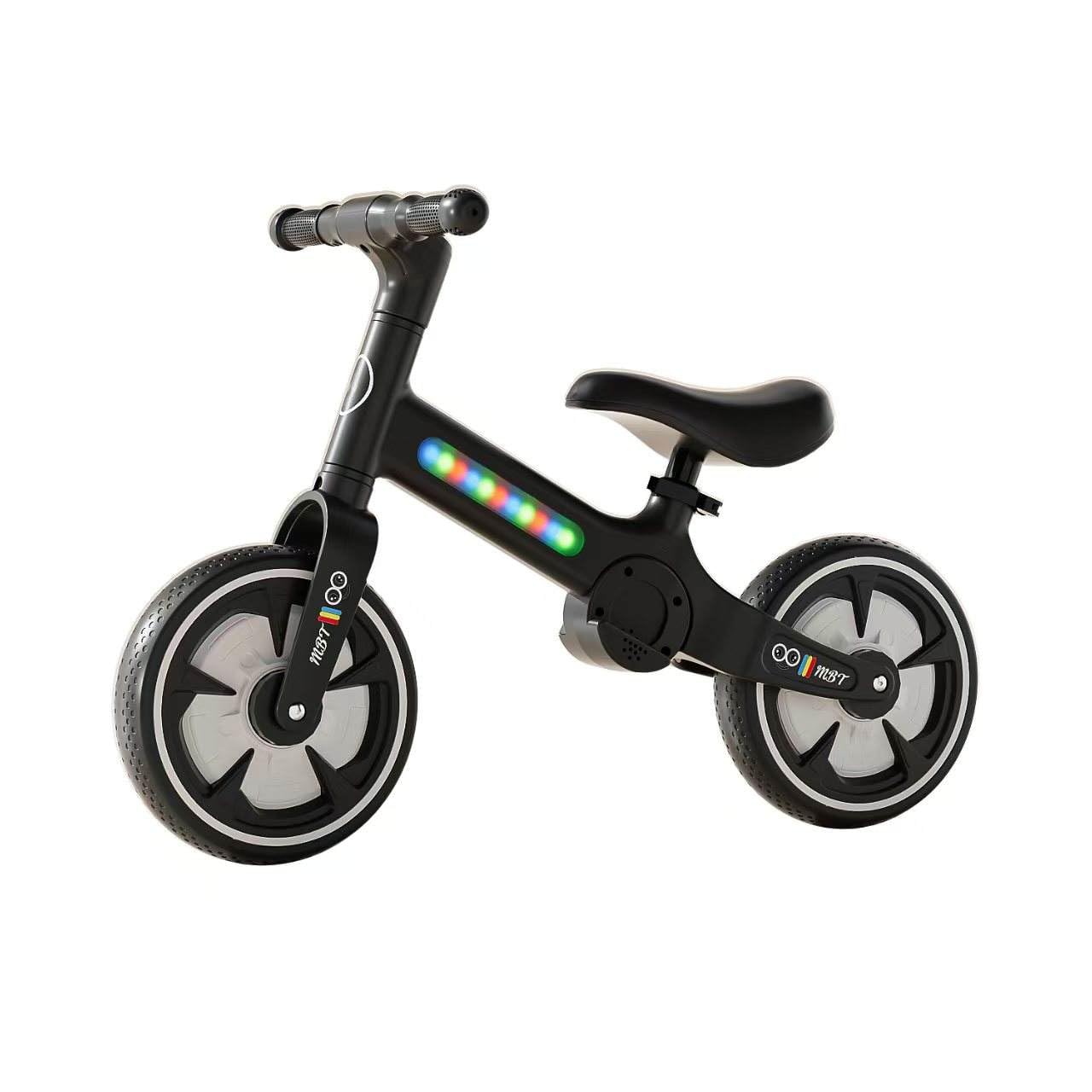 fizgig kids balance bike for toddlers, adjustable seat & handlebar, 2 wheel no pedal training bicycle with led light strip, lightweight ride on bike for boys and girls x1