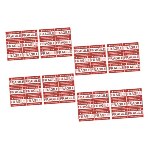 GRIRIW Self-Adhesive Fragile Labels 8 Pack Warning Stickers for Shipping Suitable for Surfaces Easy to Apply