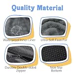 Large Orthopedic Dog Bed for Extra Large Dogs, Waterproof XL Egg-Crate Foam Dog Bed with Removable Washable Cover & Non-Slip Bottom, 4-Sided Bolster Support,Grey 42"x30"x7.5" - Image 4