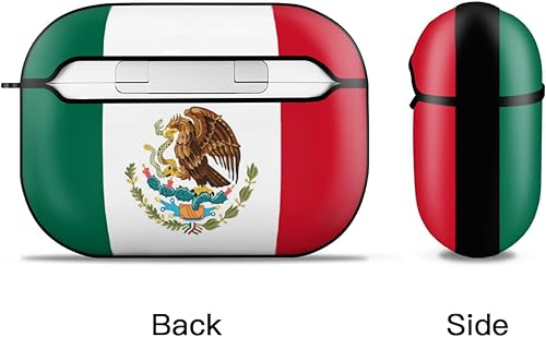 Miniatura 3 de Funda compatible con Airpods Pro 2019, patrón de bandera de México, funda protectora para carga de AirPod con llavero a prueba de golpes para niñas,