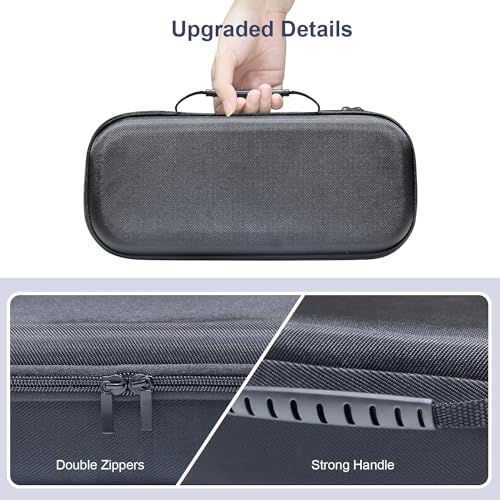 Image of Careflection Travel Carrying Case Compatible with PlayStation Portal,Built-in Larger Storage and Screen Protector,Shockproof Anti-Scratch Dual-Layer Oxford Protective Portable Case,Black | Built-in Larger Storage, Screen Protector Included, Shockproof Anti-Scratch, Dual-Layer Oxford, Protective Portable