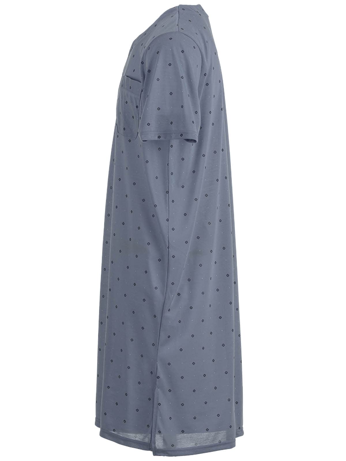 LUCKY Chemise de nuit d'été à manches courtes pour homme avec poche poitrine Taille M-XXL