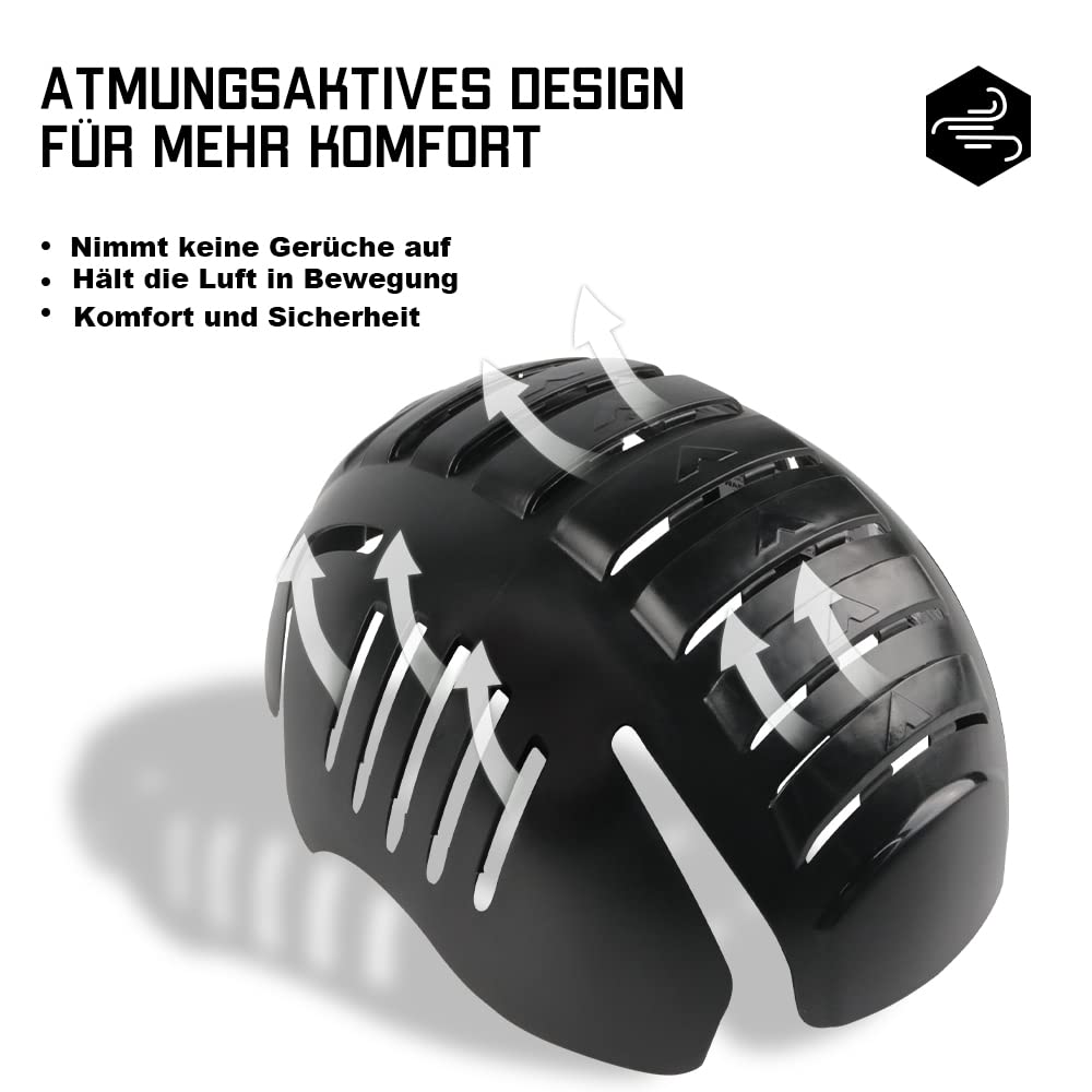 GREEN DEVIL Gorra de seguridad universal Insert Hard Shell ABS rígido transpirable ligero antichoque cabe en cualquier gorra de béisbol o hardhats para una cómoda protección de la cabeza