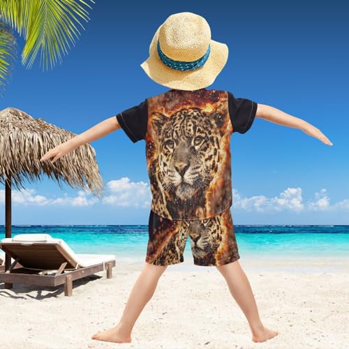Image of visesunny Little Boys Short Sleeve T-Shirt Beach Shirts Casual Shorts Set Summer Clothes for Kids Outfits