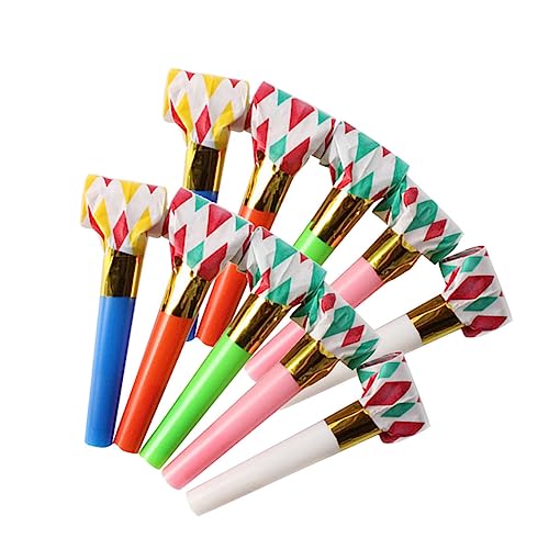FOYTOKI 100 Piezas Silbatos de Fiesta para Colores Aleatorios Accesorios para Cumpleaños Halloween Silbatos de Animación Color Aleatorio