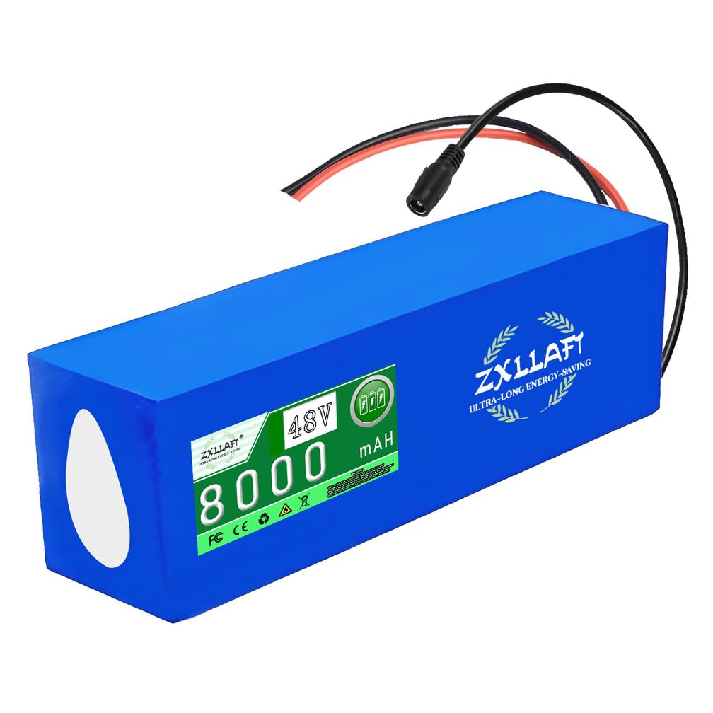 Batería de Litio de 48 V, 10 Ah y 8 Ah Batería Recargable 60 V Baterías para Patinete 48 V Baterías monopatín para Motor 250 W a 600 W con Cargador y BMS,48v8ah Anderson
