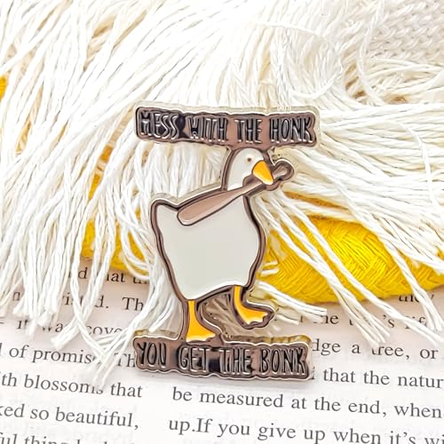Image of Untitled Goose Enamel Pin - Animal World Series | Premium Enamel Pin - Statement Lapel Pin - Plated Badge for Clothing, Bags, Hats, Jackets, and Lanyards