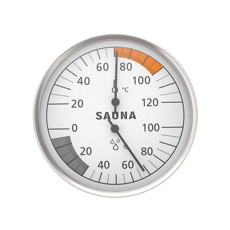 Metal Casing Wall-Mounted Sauna Temperature Humidity Meter Mechanical Hygrometer