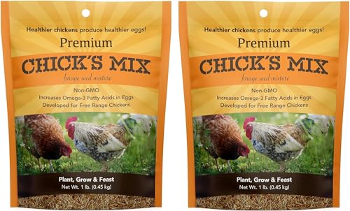 Barenbrug Premium Free Range Chicks Mix Forage Seed Mixture 1 lb Pack of 2