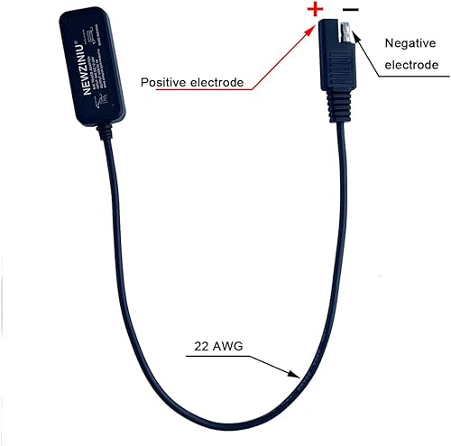 Miniatura 2 de Adaptador SAE a USB, cable adaptador de CC a USB, cargador de 12 V a 5 V, puerto de 1.5 A para automóviles, motocicletas, teléfonos móviles,