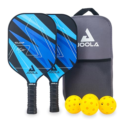 JOOLA Pickleball Set Blue Lightning Inklusive 2 Schläger, 4 Bällen und Tasche,...