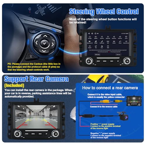 Radio para auto Android 7 pulgadas Dodge RAM 2013-2019 miniatura 6