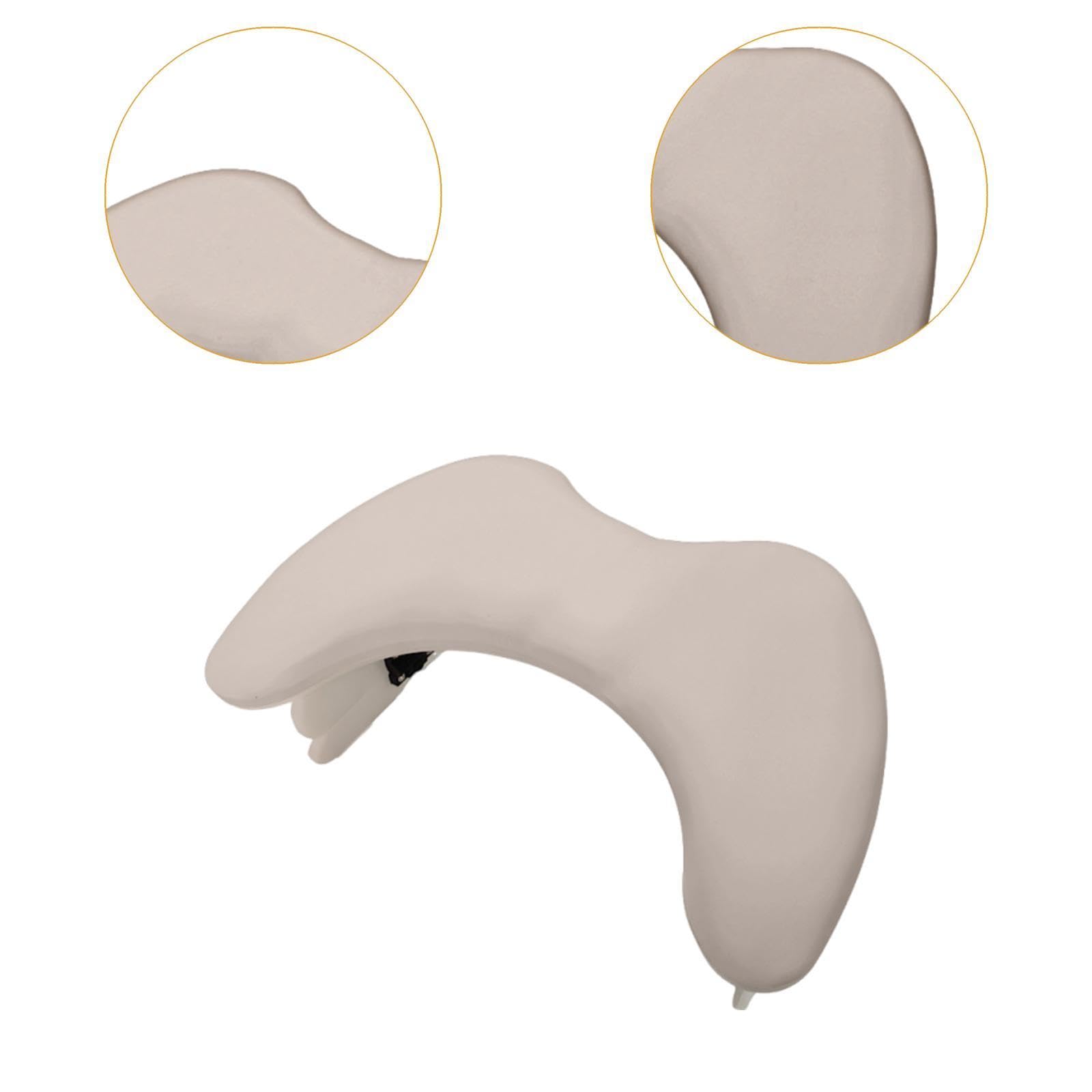 Cuscino per Manicure Poggiapolso per Unghie Poggiabraccio Ergonomico Cuscino U Regolabile in PU Impermeabile Duraturo E Pratico Adatto a Salone di Bel, Cachi Senza Staffa