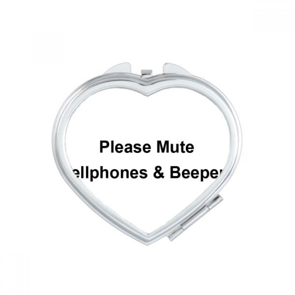 Miroir de poche cœur et motif téléphone pour retouche maquillage nomade