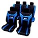 WOLTU AS7260 Universal Schonbezüge für Auto Sitzbezug Sitzschoner Autositzbezug, Super Speed, schwarz-blau