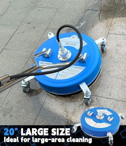 Image of M MINGLE 20 inch Pressure Washer Surface Cleaner, 4500 PSI Surface Cleaner Power Washing, Pressure Washer Accessories for Driveways, Concretes, Patios, Sidewalks