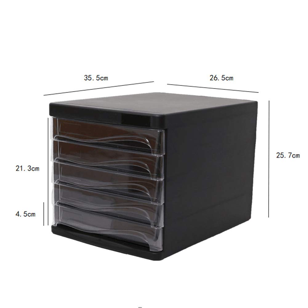 SUNDIS Tag Tower 5 Cassetti A4 SUNDIS Tag Tower Cassettiera Plastica - 5 Cassetti A4 Trasparenti, 61 Cm, Con Ruote, Made In France Organizer Documenti - 9