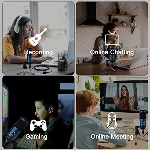 Guijiyi USB Mikrofon, PC Laptop Mikrofon, Kondensator Mikrofone, Hochempfindliches Latenzfreies Metallkondensator… – Bild 7